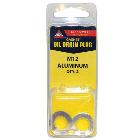 Ags Accufit Oil Drain Plug Gasket Aluminum M14, 4 per Card ODP-65290C